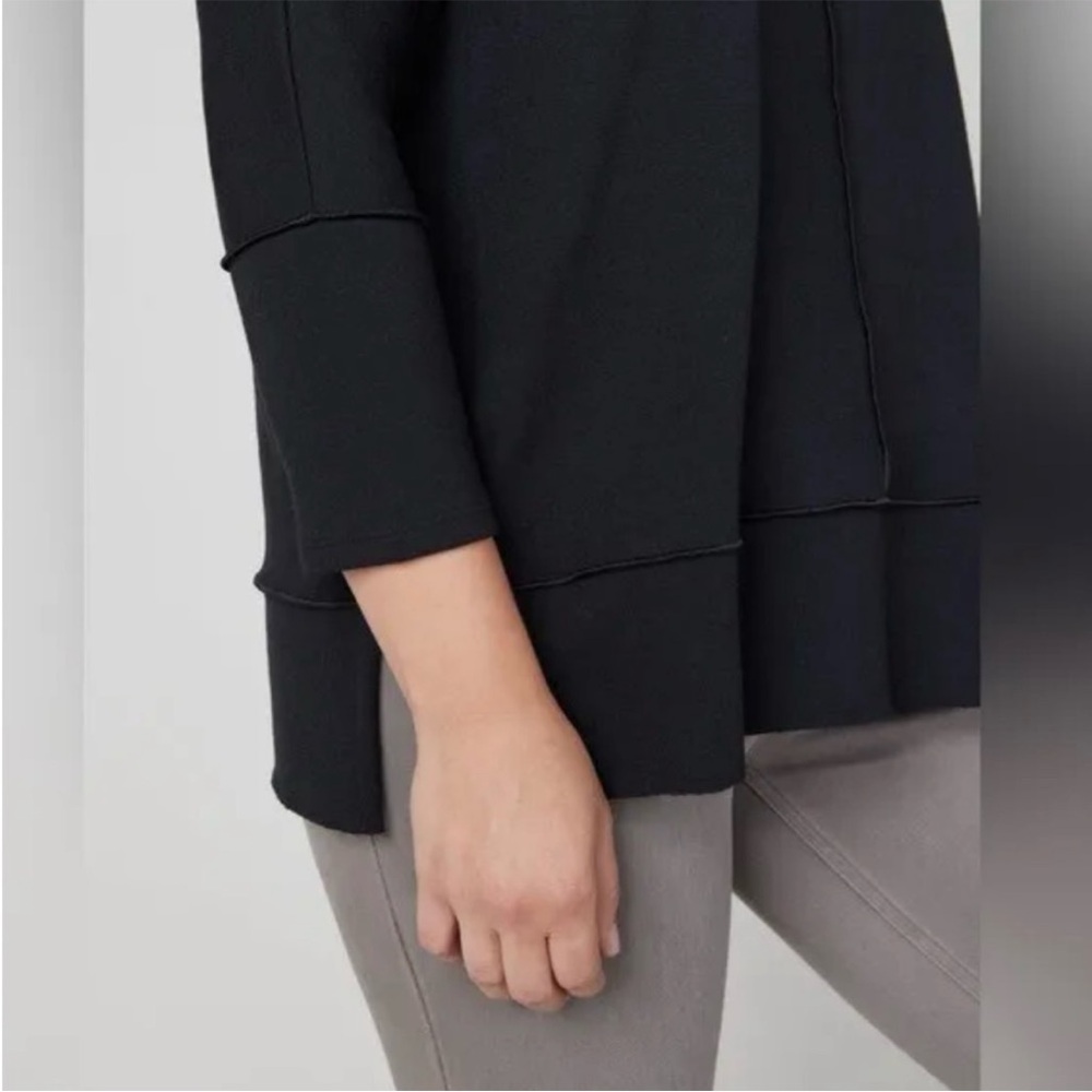 SPANX Perfect Length Black Top Dolman 3/4 Sleeve Stretchy Tunic Tee Sz S - Picture 2 of 16